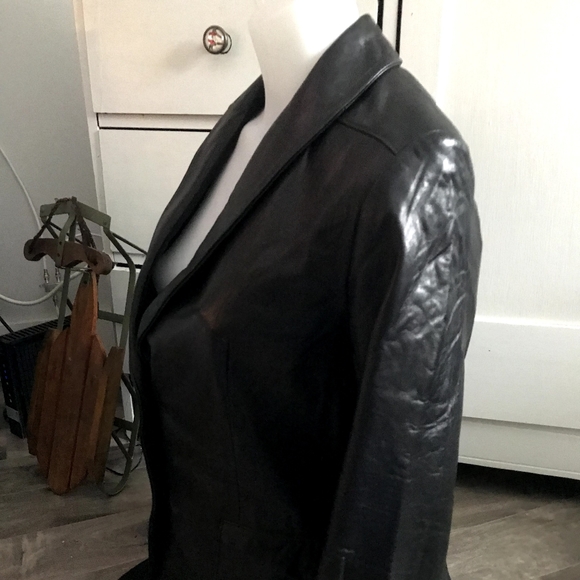 Red Kid Black Label Leather Jacket Women's Size S - Picture 2 of 5